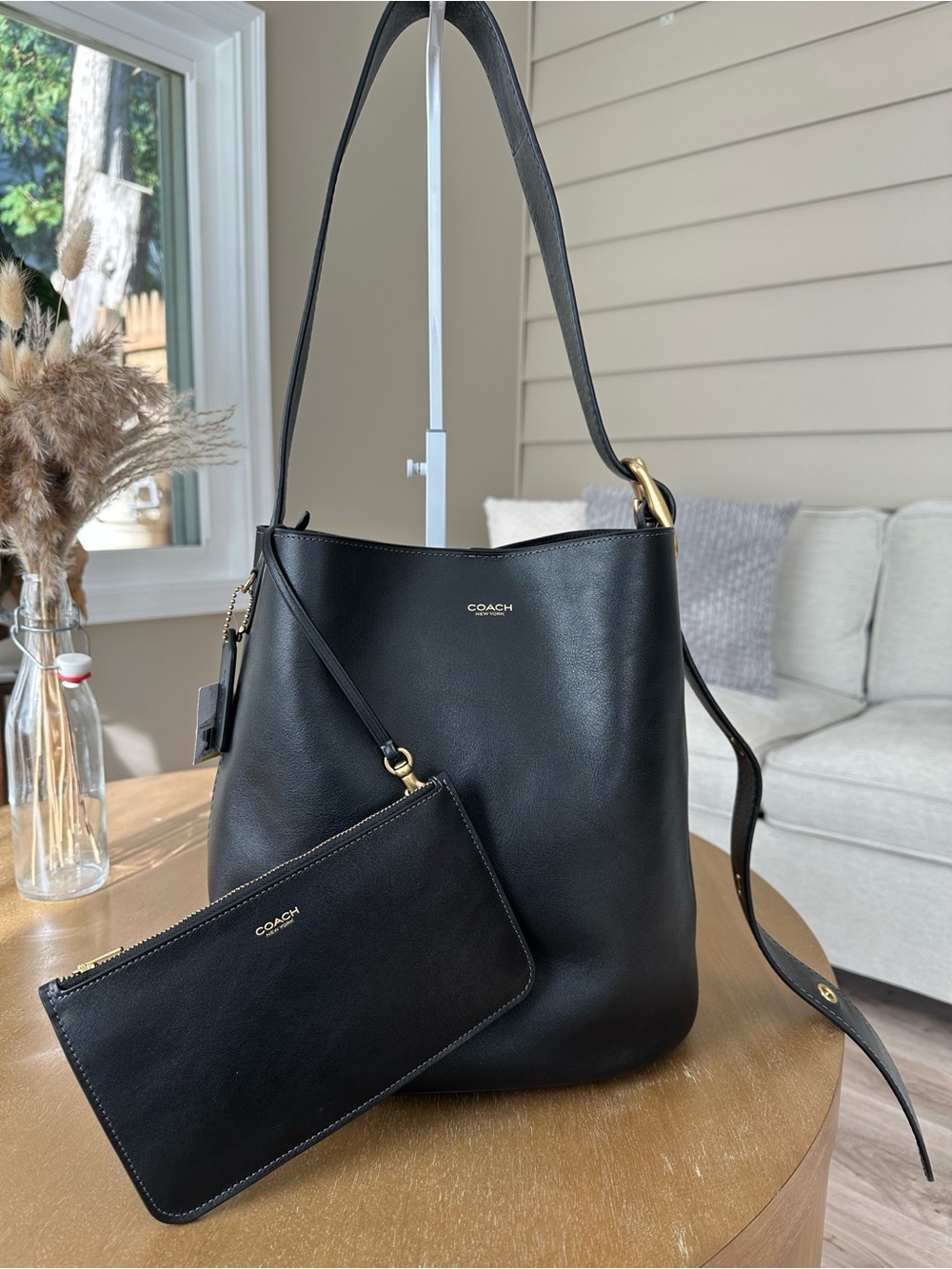 Coach Bleecker Leather Bucket Bag